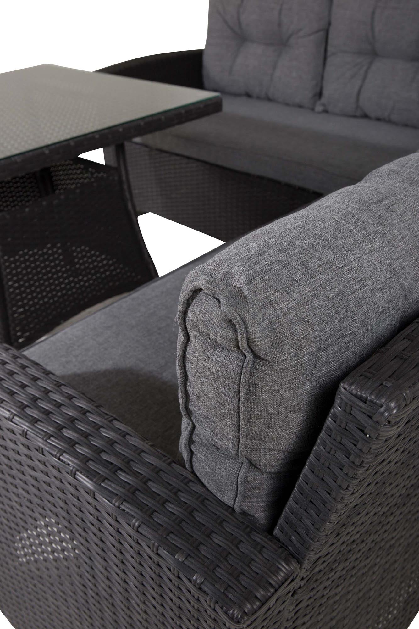 Watford Ecksofa Outdoorset 80cm in Schwarz präsentiert im Onlineshop von KAQTU Design AG. Loungeset ist von Venture Home