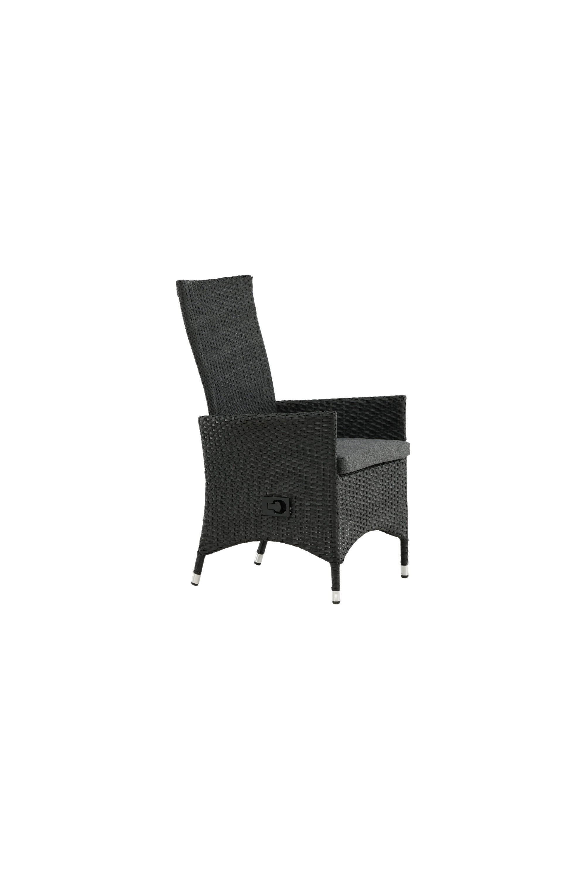 Padova Gartenstuhl in Schwarz / Grau präsentiert im Onlineshop von KAQTU Design AG. Gartenstuhl mit Armlehnen ist von Venture Home
