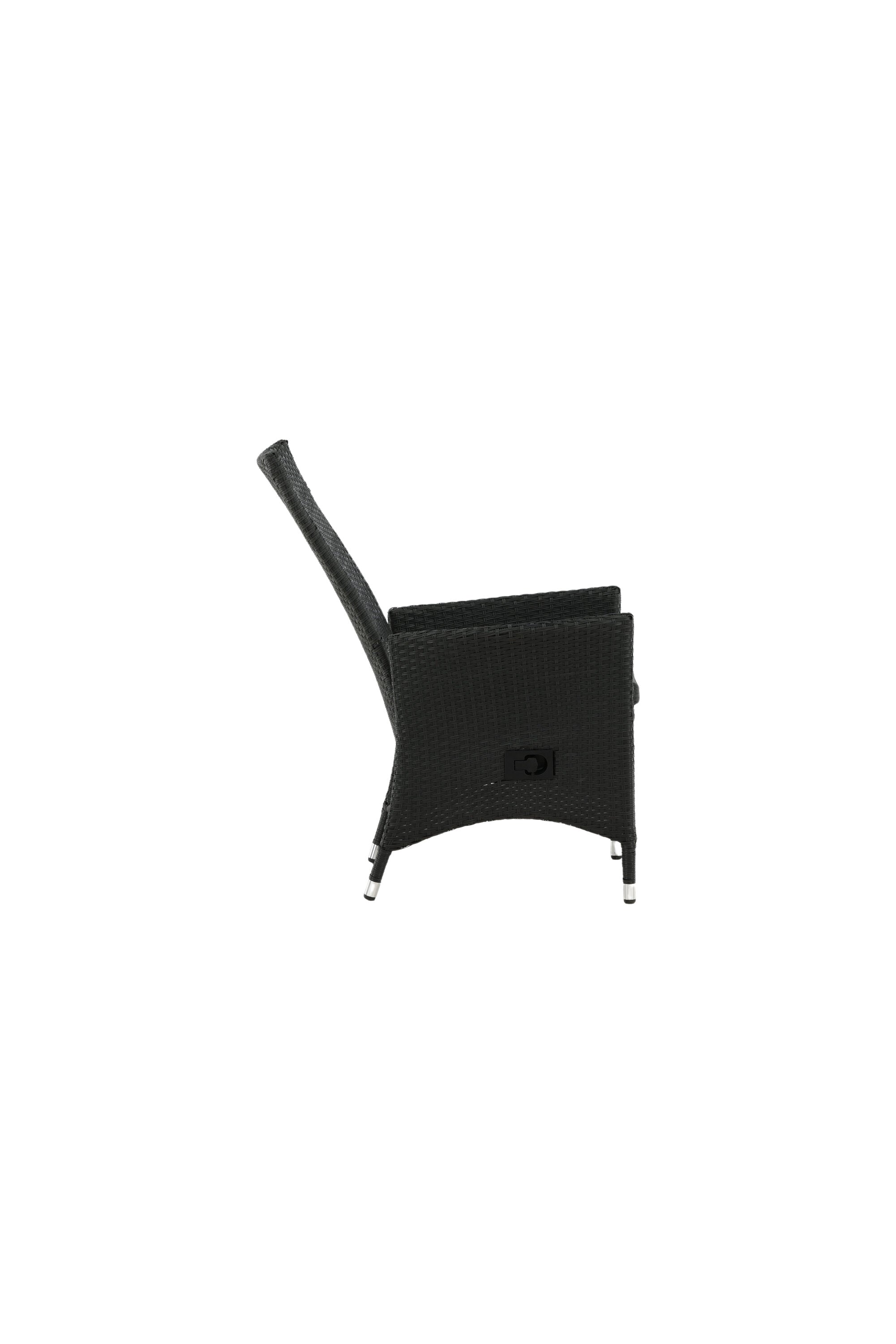 Padova Gartenstuhl in Schwarz / Grau präsentiert im Onlineshop von KAQTU Design AG. Gartenstuhl mit Armlehnen ist von Venture Home