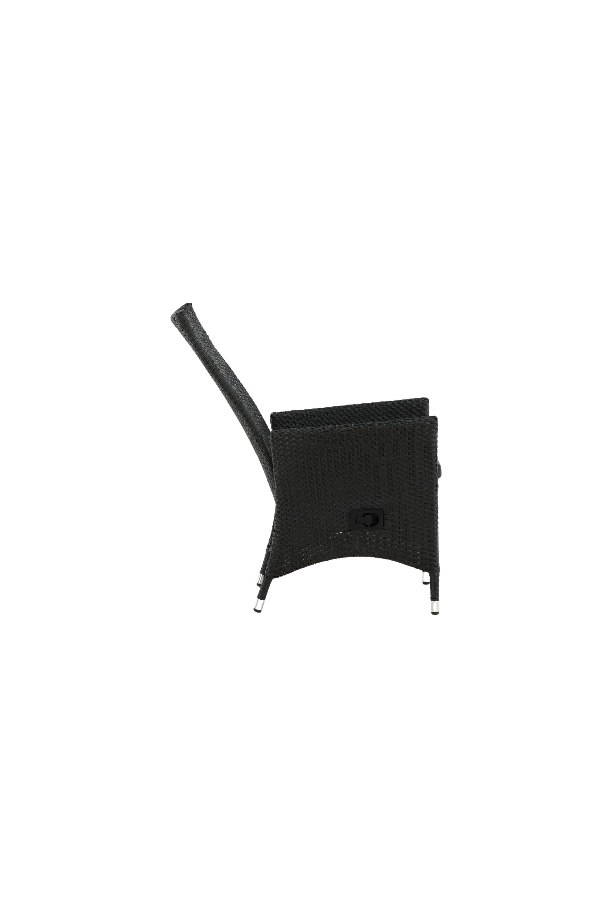 Padova Gartenstuhl in Schwarz / Grau präsentiert im Onlineshop von KAQTU Design AG. Gartenstuhl mit Armlehnen ist von Venture Home