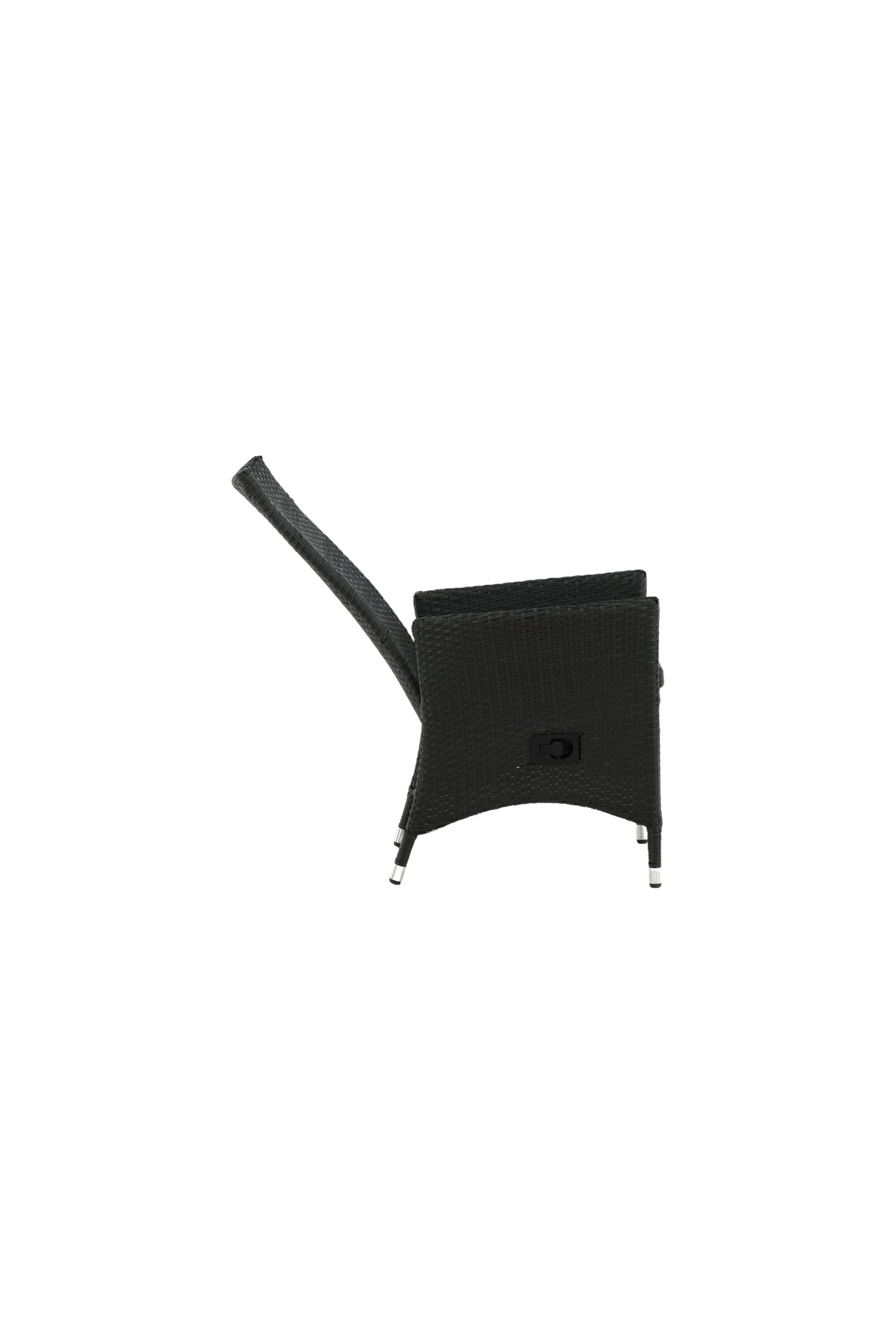 Padova Gartenstuhl in Schwarz / Grau präsentiert im Onlineshop von KAQTU Design AG. Gartenstuhl mit Armlehnen ist von Venture Home