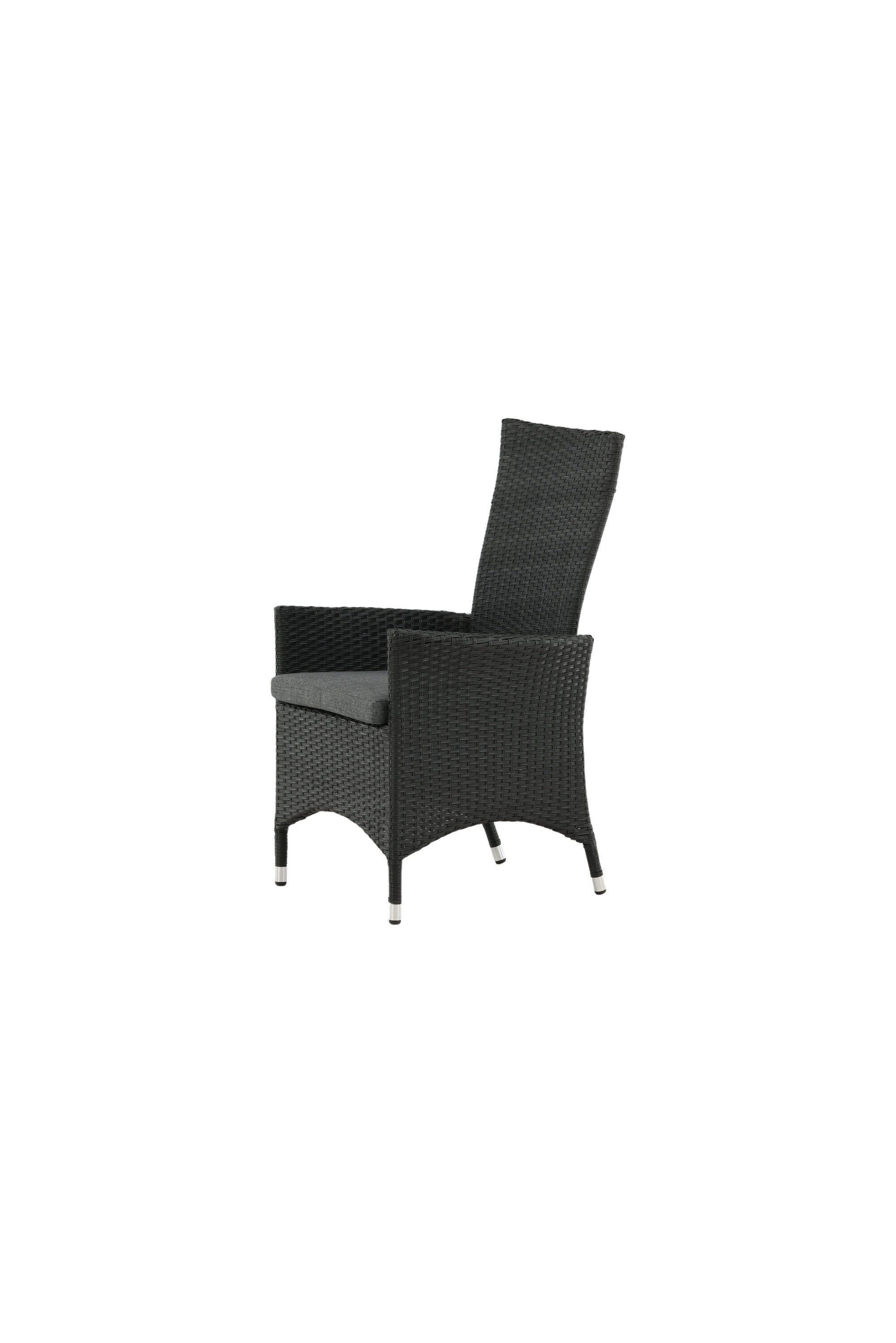 Padova Gartenstuhl in Schwarz / Grau präsentiert im Onlineshop von KAQTU Design AG. Gartenstuhl mit Armlehnen ist von Venture Home