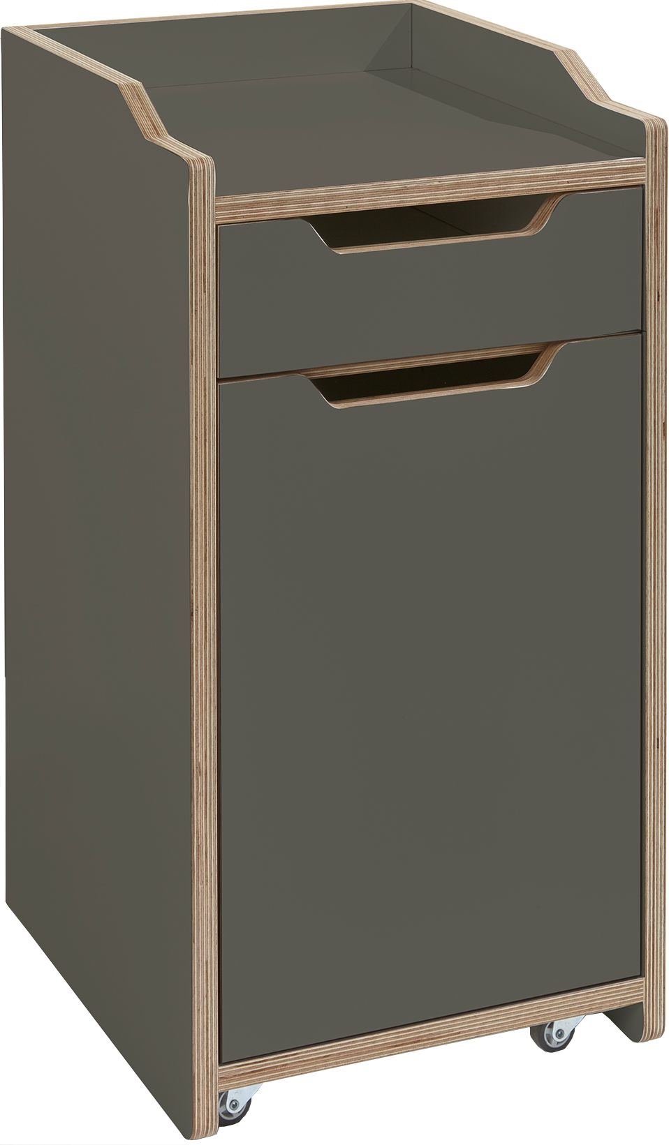 Rollcontainer mit Schubkasten (Tür links) - KAQTU Design