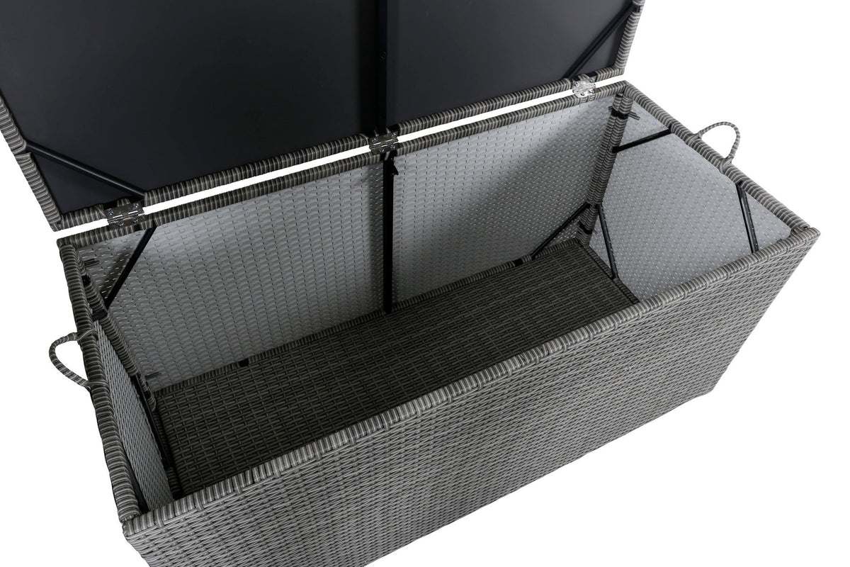 Londoner Kissenbox in Grau präsentiert im Onlineshop von KAQTU Design AG. Aufbewahrungsbox ist von Venture Home