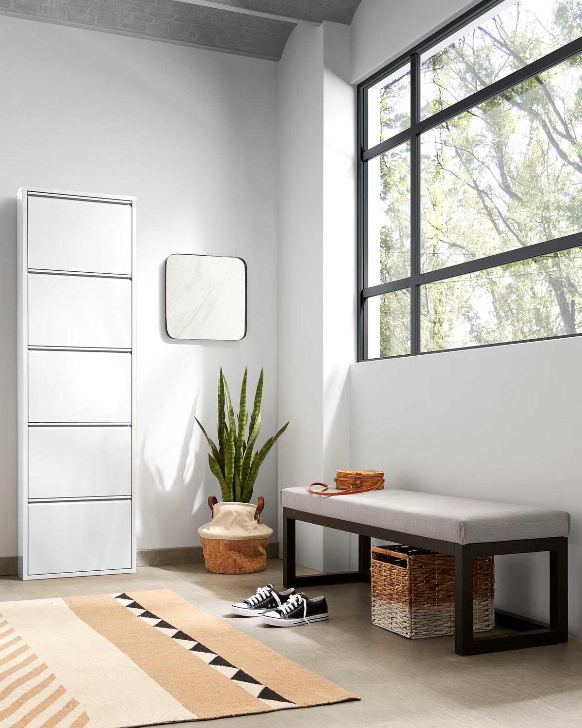 Ode Shoe Cabinet 50 x 168.5 cm, 5-door, <tc>wEIS</tc>