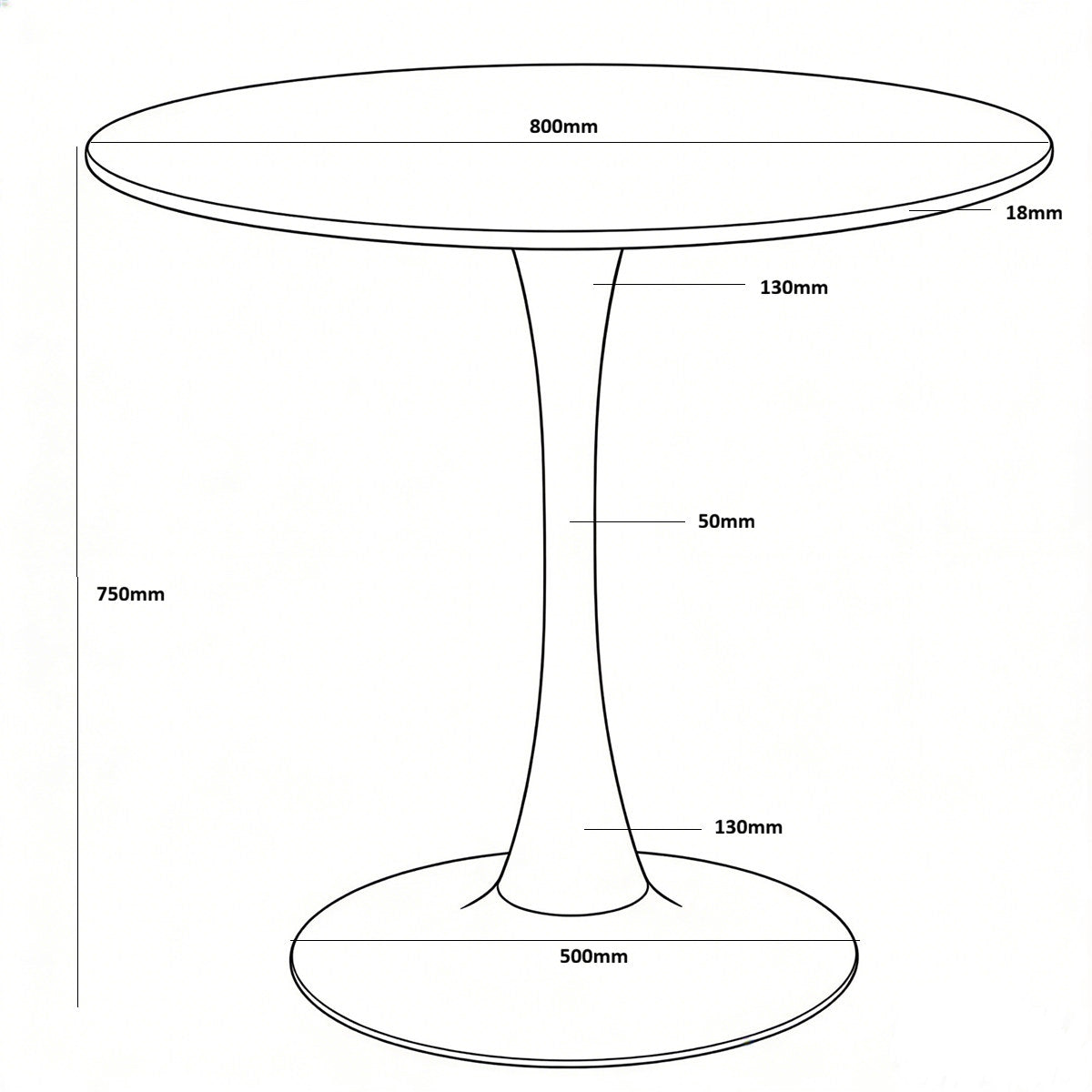 Hamden runder Esstisch in Weiss präsentiert im Onlineshop von KAQTU Design AG. Esstisch ist von Venture Home