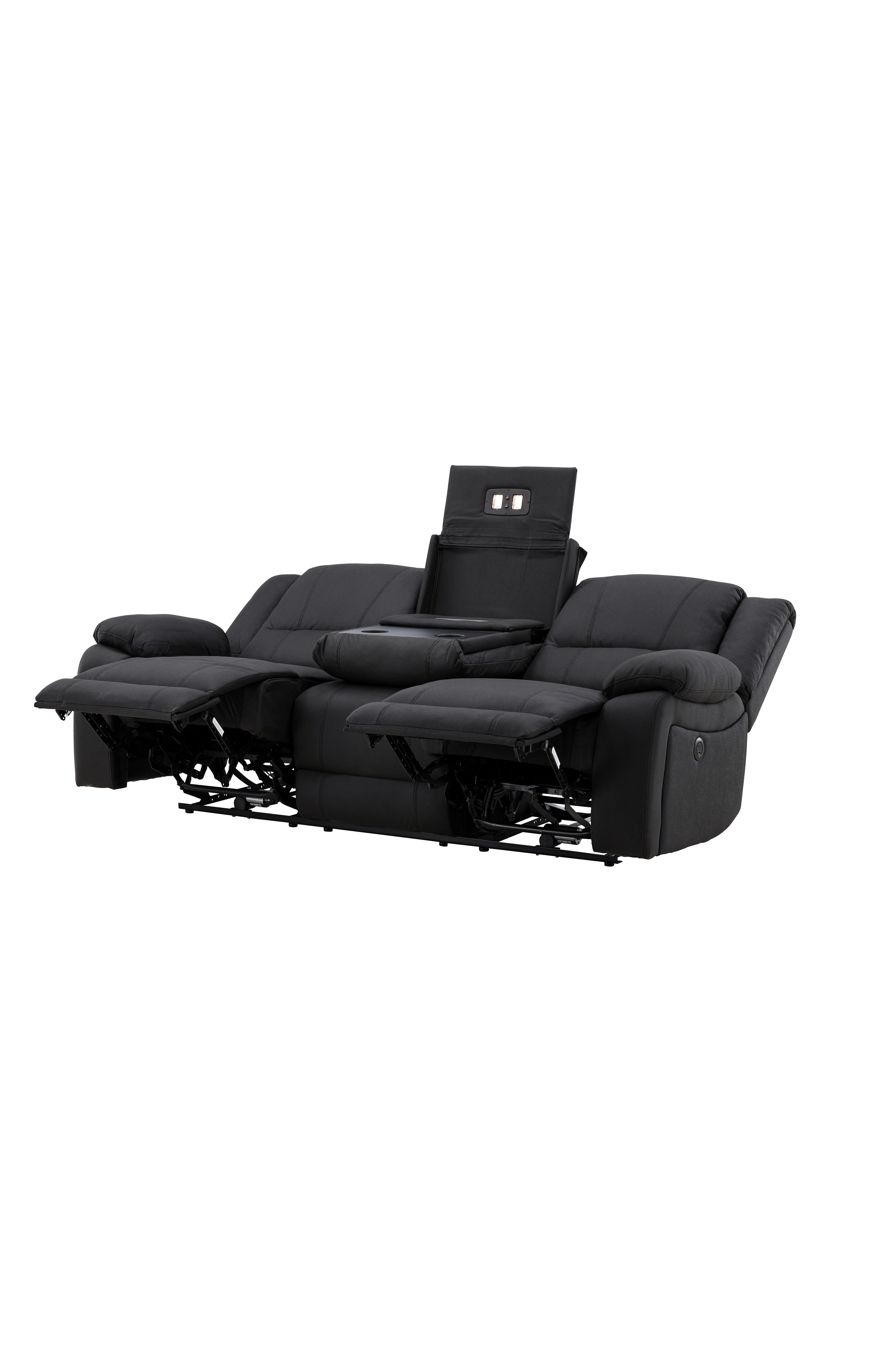 Singapore Relaxsessel Sofa in Schwarz präsentiert im Onlineshop von KAQTU Design AG. 3er Sofa ist von Venture Home