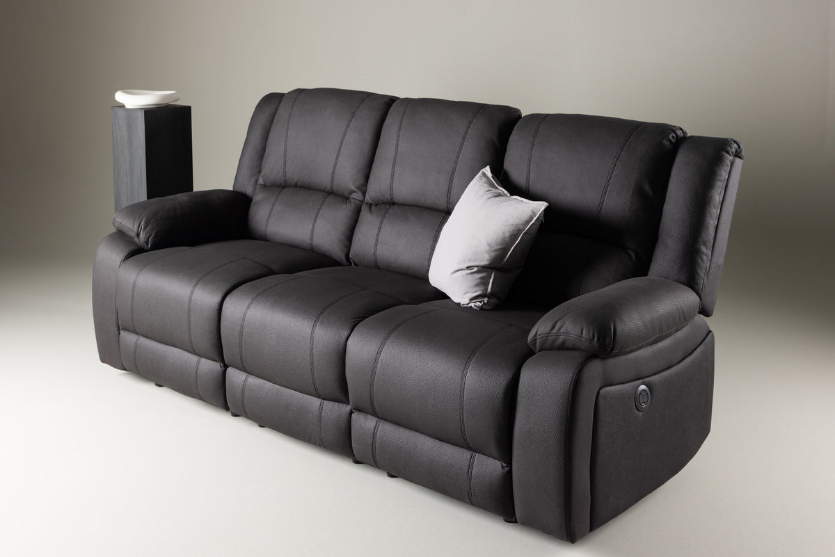 Singapore Relaxsessel Sofa in Schwarz präsentiert im Onlineshop von KAQTU Design AG. 3er Sofa ist von Venture Home