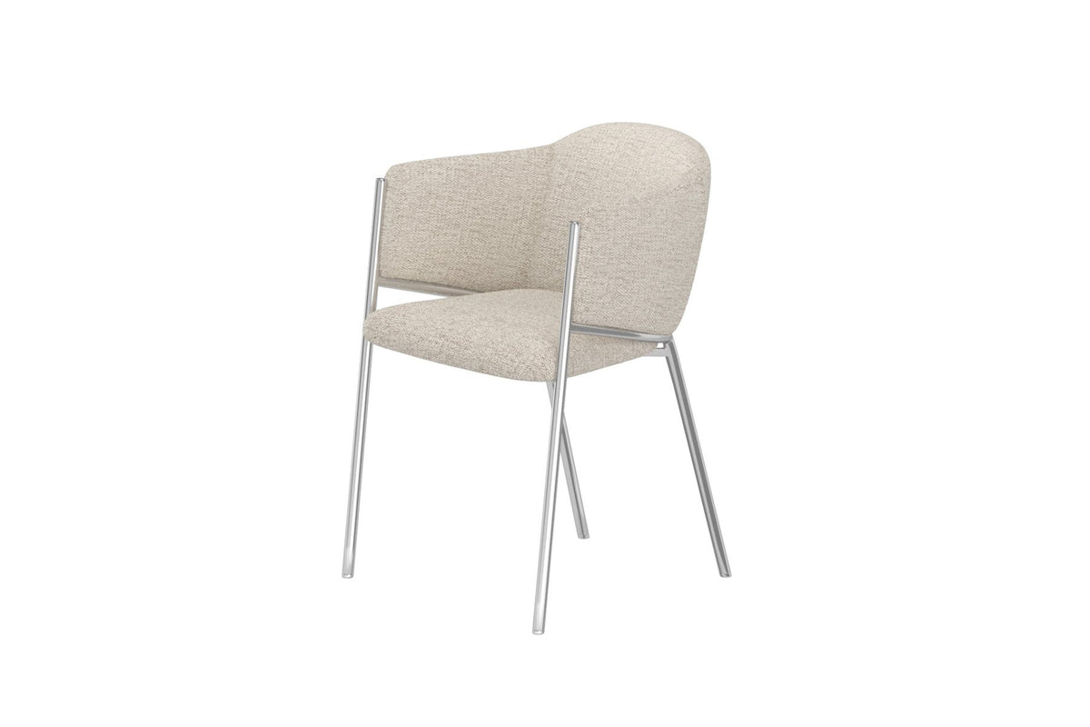 Evelina Esszimmerstuhl in Weiss präsentiert im Onlineshop von KAQTU Design AG. Stuhl ist von Venture Home
