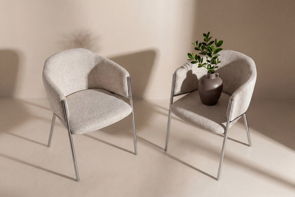 Evelina Esszimmerstuhl in Weiss präsentiert im Onlineshop von KAQTU Design AG. Stuhl ist von Venture Home