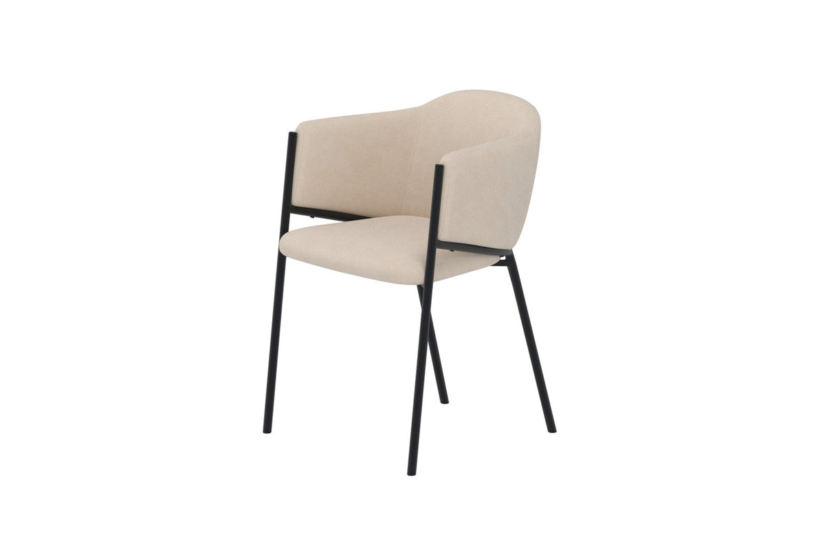 Evelina Esszimmerstuhl in Beige präsentiert im Onlineshop von KAQTU Design AG. Stuhl ist von Venture Home