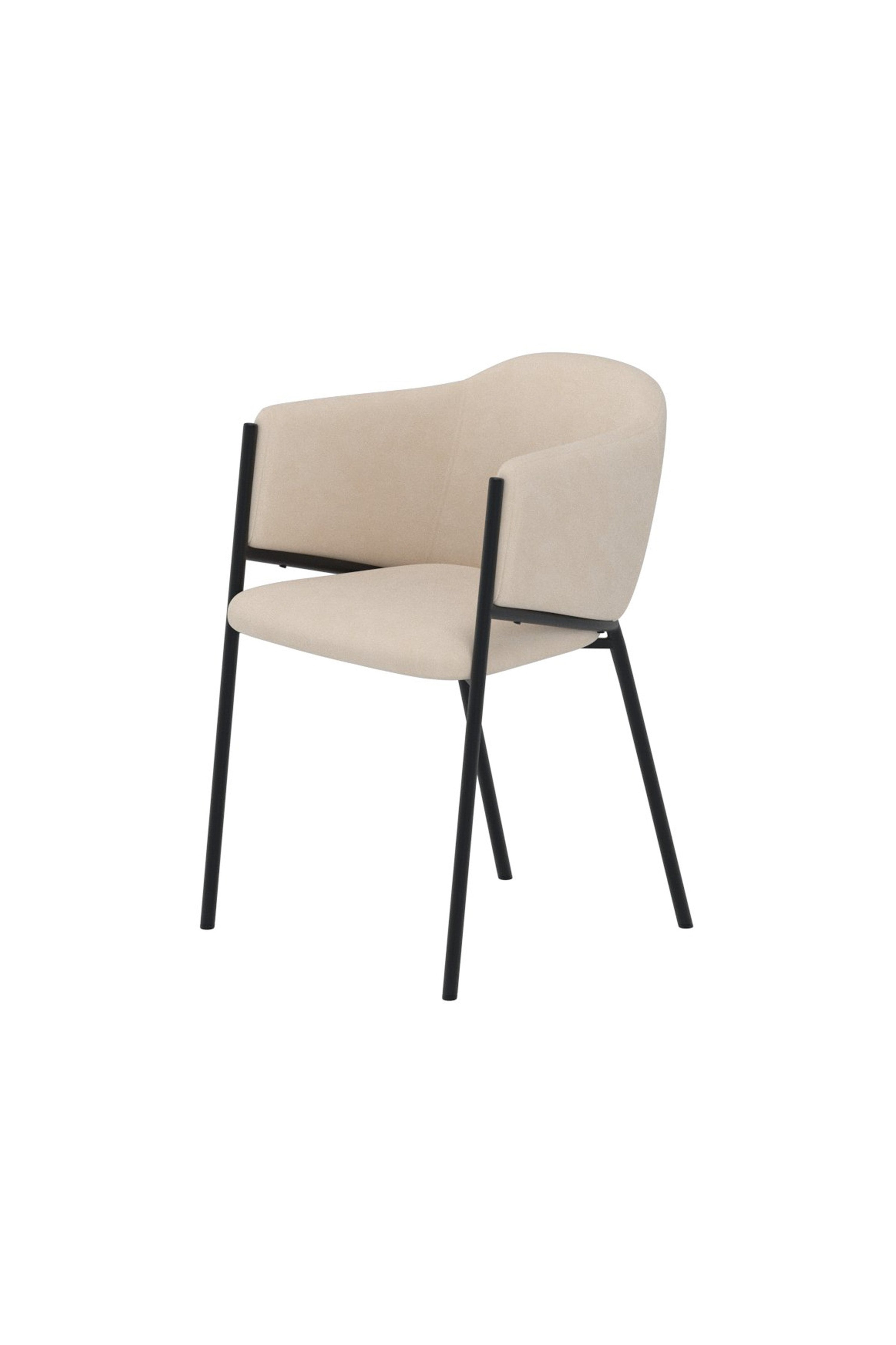 Evelina Esszimmerstuhl in Beige präsentiert im Onlineshop von KAQTU Design AG. Stuhl mit Armlehne ist von Venture Home