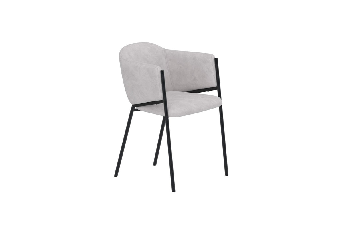 Evelina Esszimmerstuhl in Hellgrau präsentiert im Onlineshop von KAQTU Design AG. Gartenstuhl mit Armlehnen ist von Venture Home