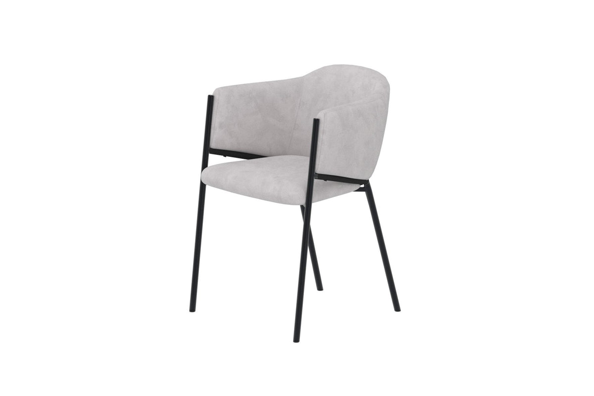 Evelina Esszimmerstuhl in Hellgrau präsentiert im Onlineshop von KAQTU Design AG. Gartenstuhl mit Armlehnen ist von Venture Home