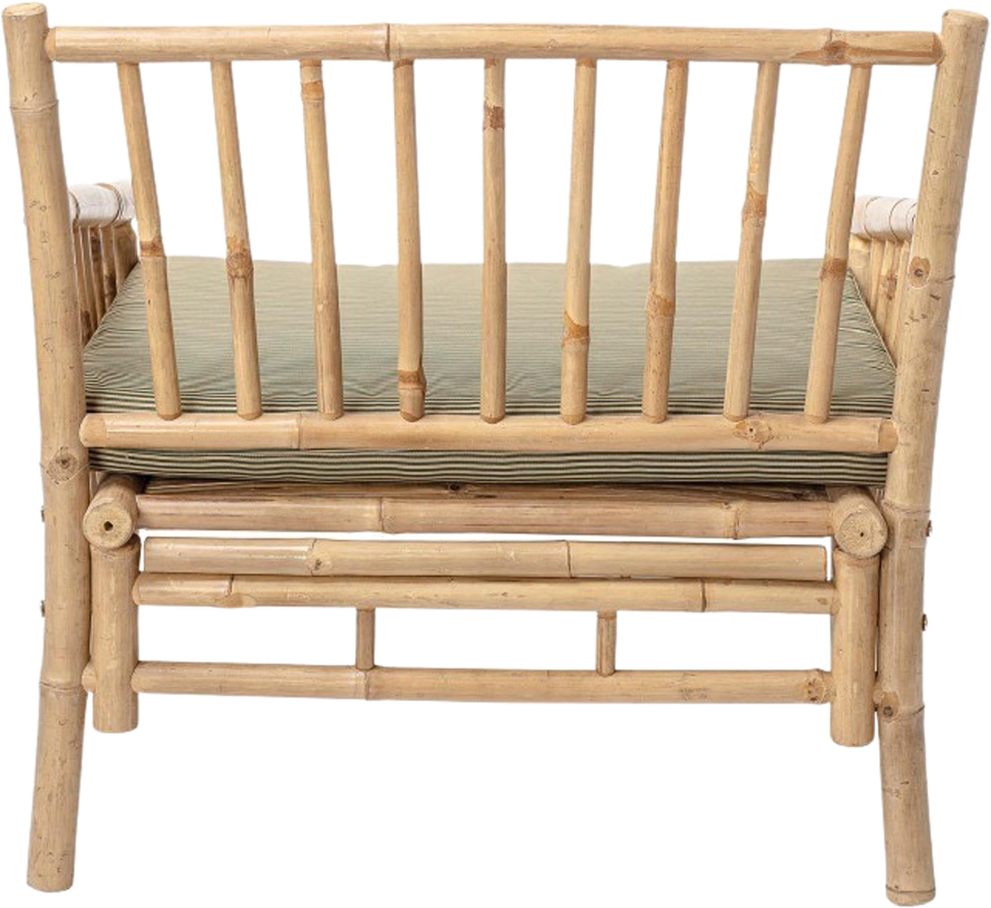 Eleganter Loungesessel aus Bambus in natürlichem Design von Bloomingville, ideal für moderne und einladende Wohnräume.