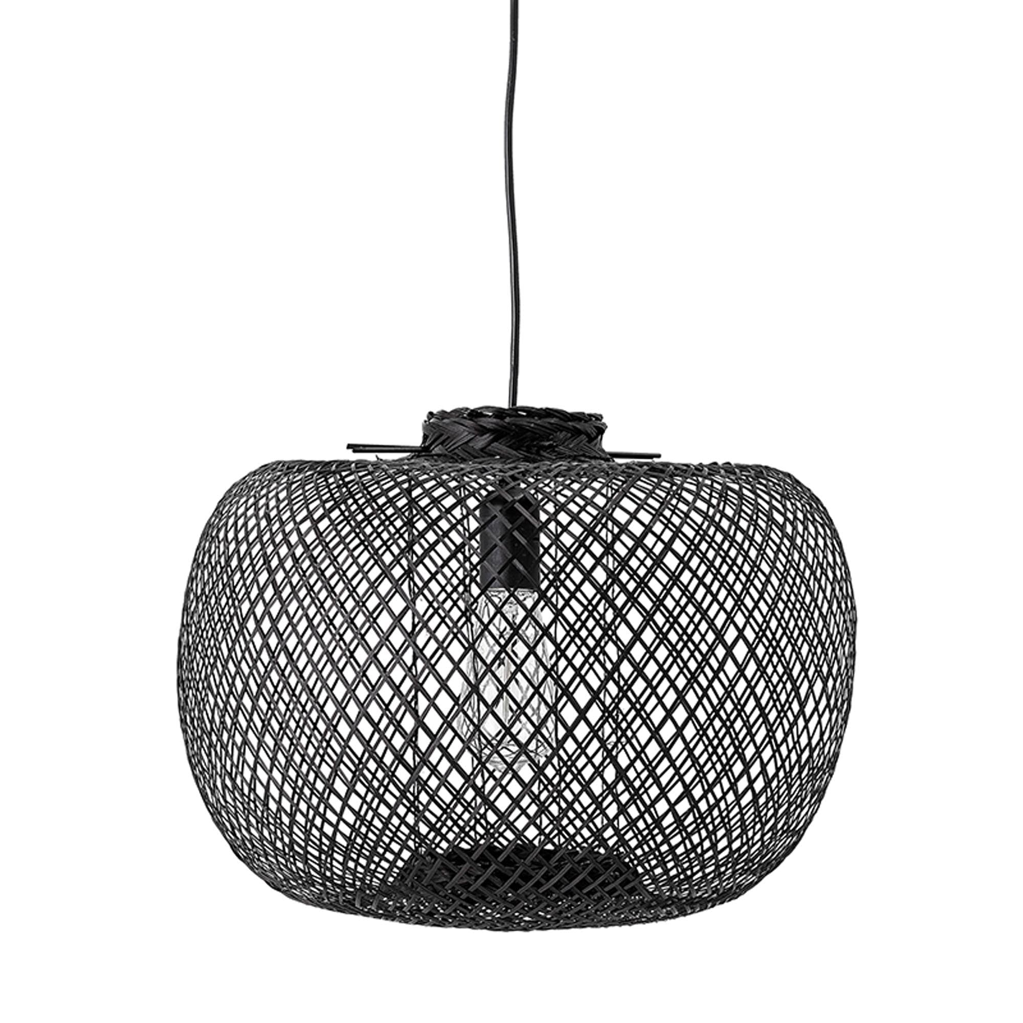 Rodi pendant light, <tc>Schwarz</tc>, bamboo