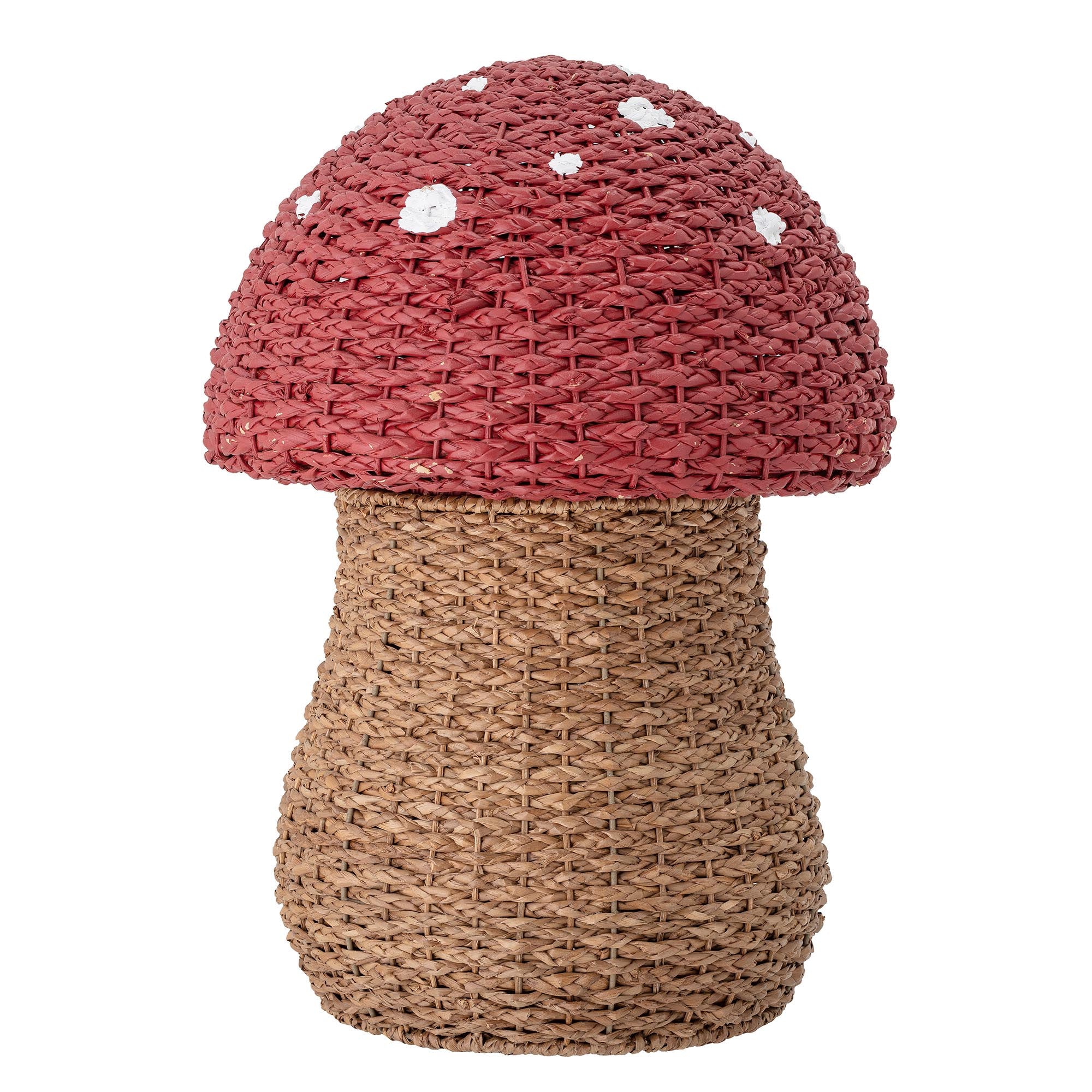 Corintha basket with lid, red, sea grass