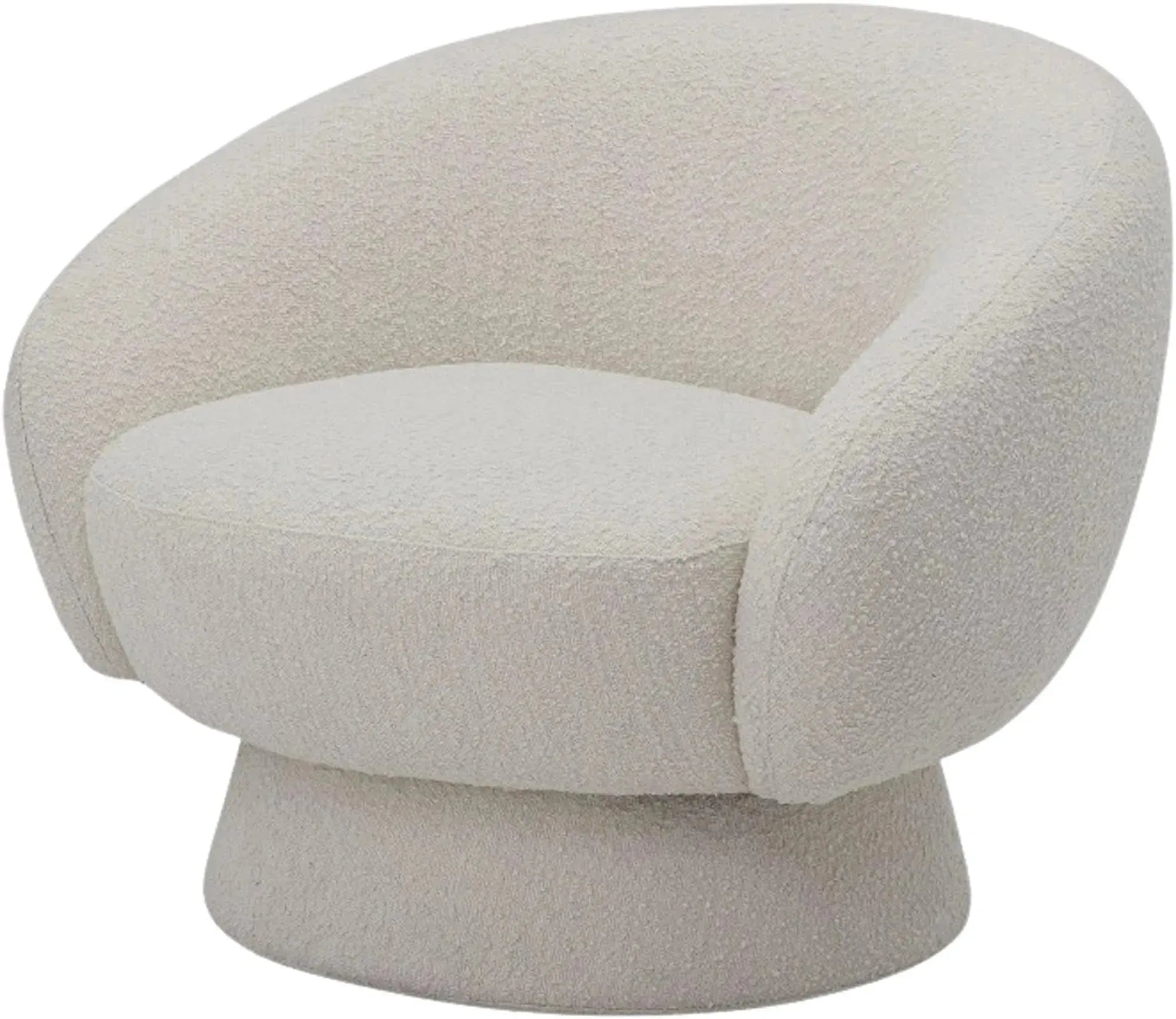 Eleganter, weißer Loungesessel aus nachhaltigem Material, ideal für stilvolle, moderne Räume. Komfortabel und platzsparend.