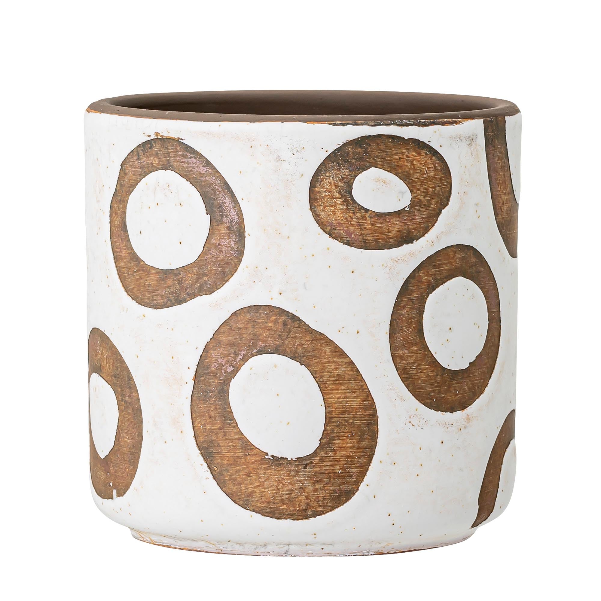 Avo Deko-Blumentopf, Weiá, Terrakotta in White präsentiert im Onlineshop von KAQTU Design AG. Blumentopf ist von Bloomingville