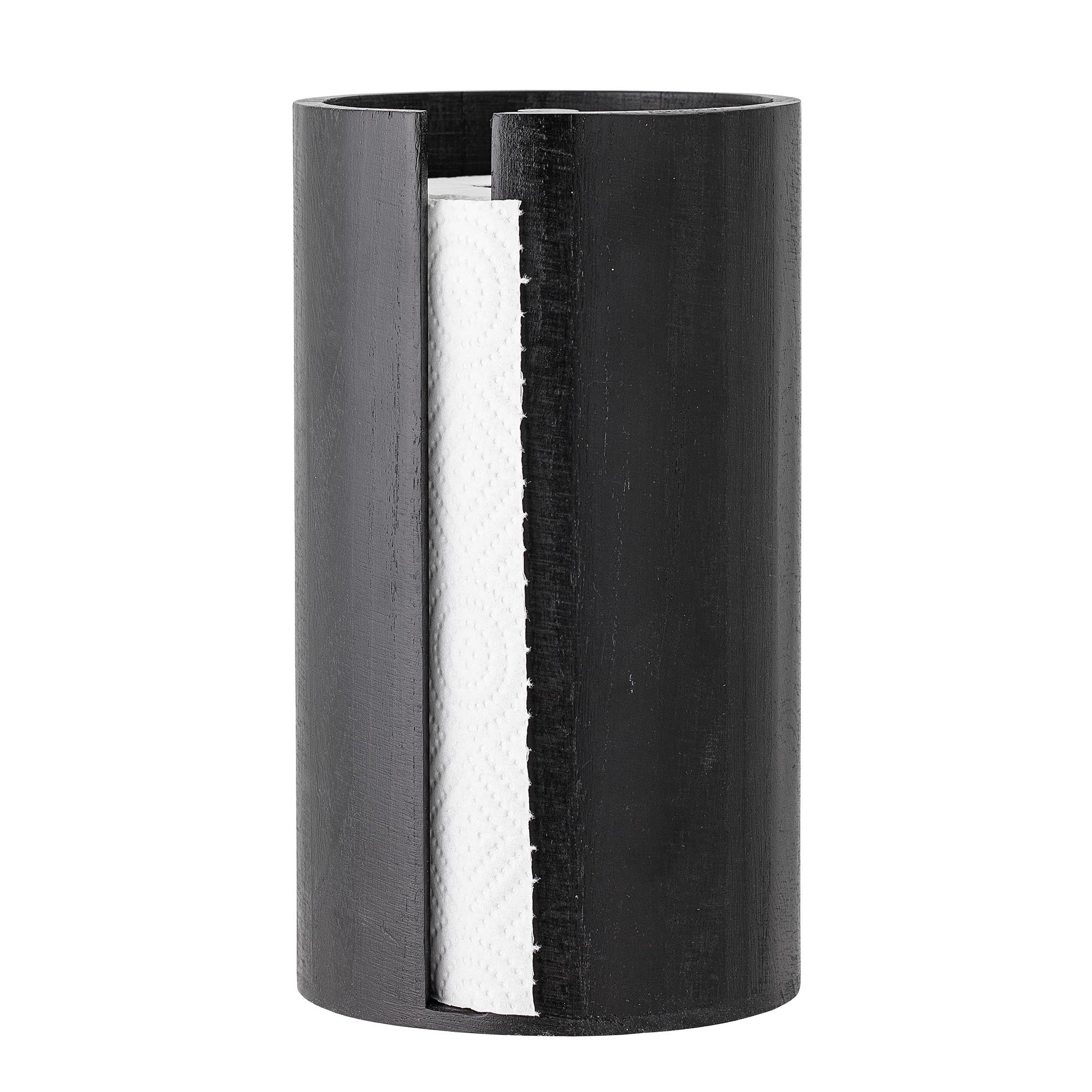 Celian Küchenrollenständer, Schwarz, Paulownia in Black präsentiert im Onlineshop von KAQTU Design AG. Papierrollenhalter ist von Bloomingville