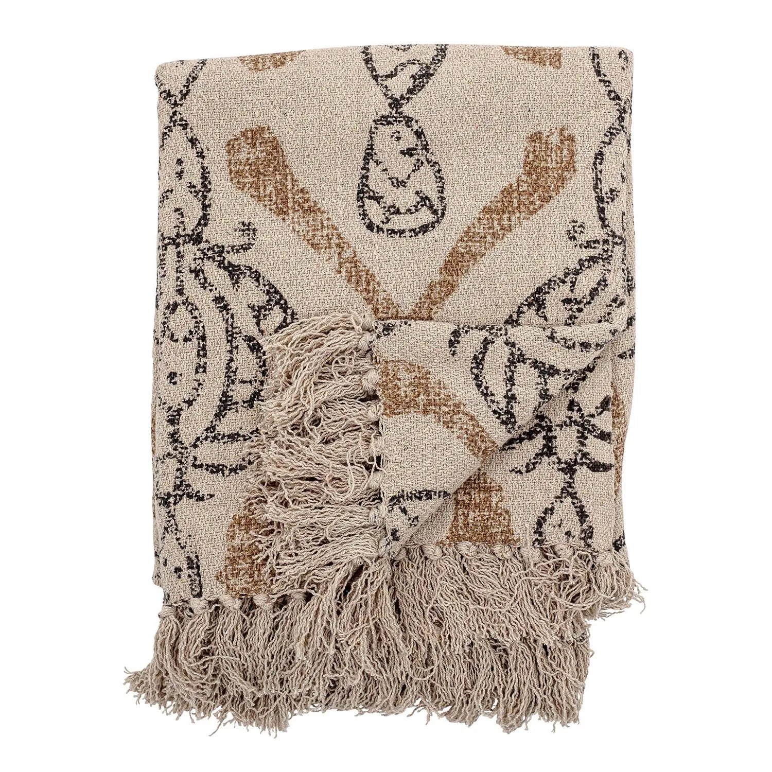 Freddy Überwurf: Nachhaltig, stilvoll, aus recycelter Baumwolle. Weiche Textur, natürliche Farben, ideal für Bett & Couch.