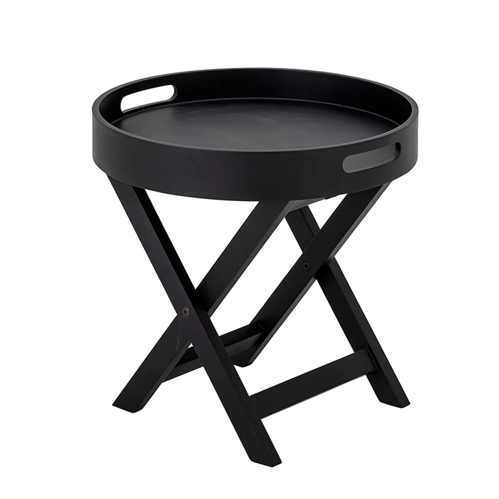 Eleganter Freya Tisch aus schwarzem Gummibaumholz von Bloomingville.