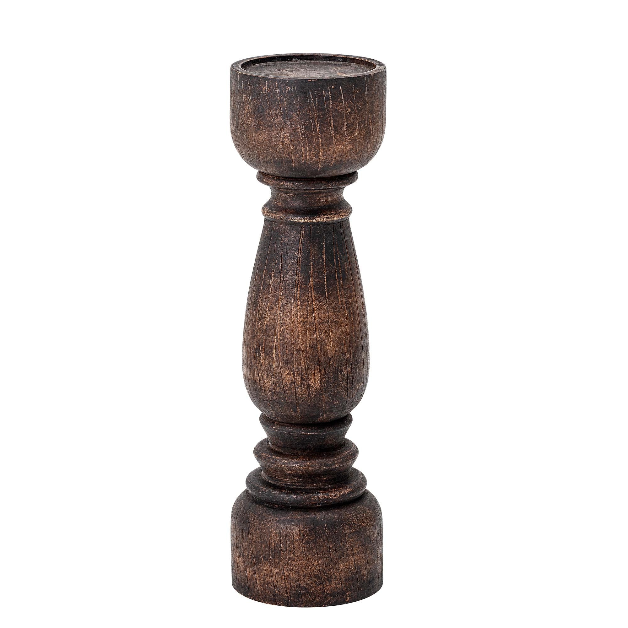 Eleganter Kerzenhalter aus Mangoholz, 48 cm hoch, handgeschnitzt, für stilvolle Dekoration von Bloomingville.