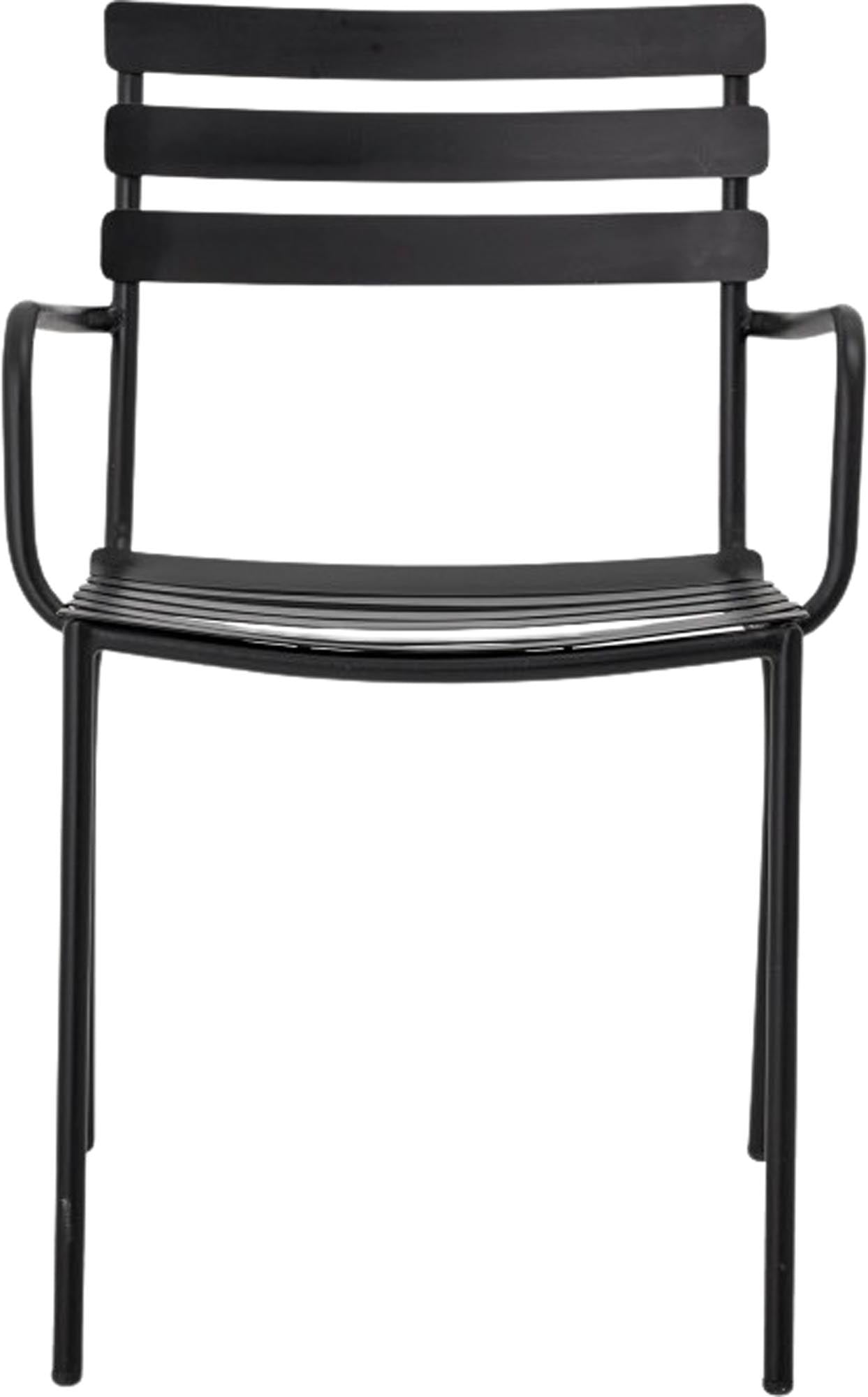 Sedia da pranzo Monsi, Schwarz, Ferro zincato