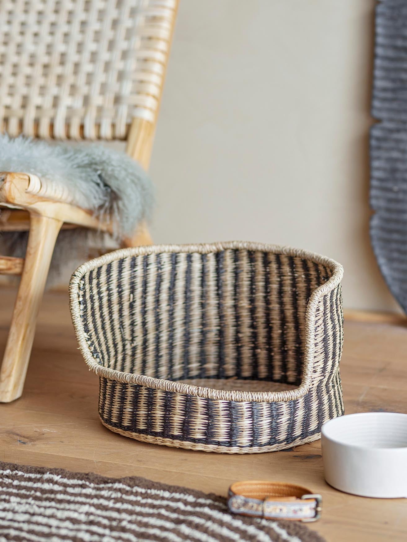 Lenina dog basket, <tc>Schwarz</tc>, seaweed