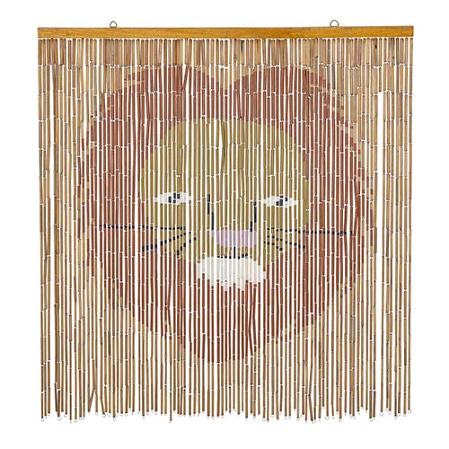 Leonel Wanddeko aus Bambus: Süßer Löwenprint, nachhaltig, warm, kreativ. Perfekt für Kinderzimmer, Geschenk zur Geburt.