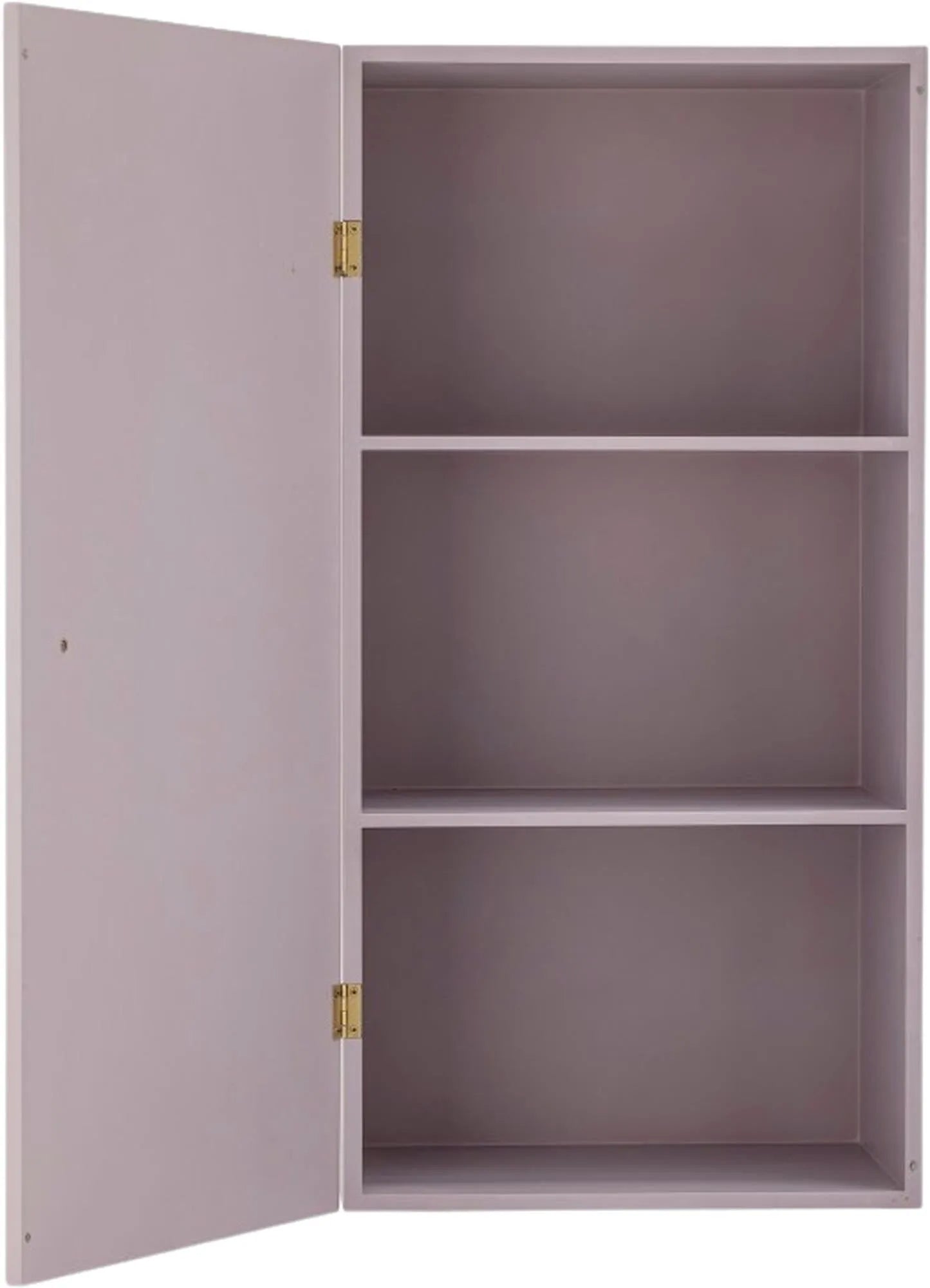 Elegantes, hellviolettes Regal aus MDF mit geprägtem Muster und Messinggriff, ideal für stilvolle Aufbewahrung.