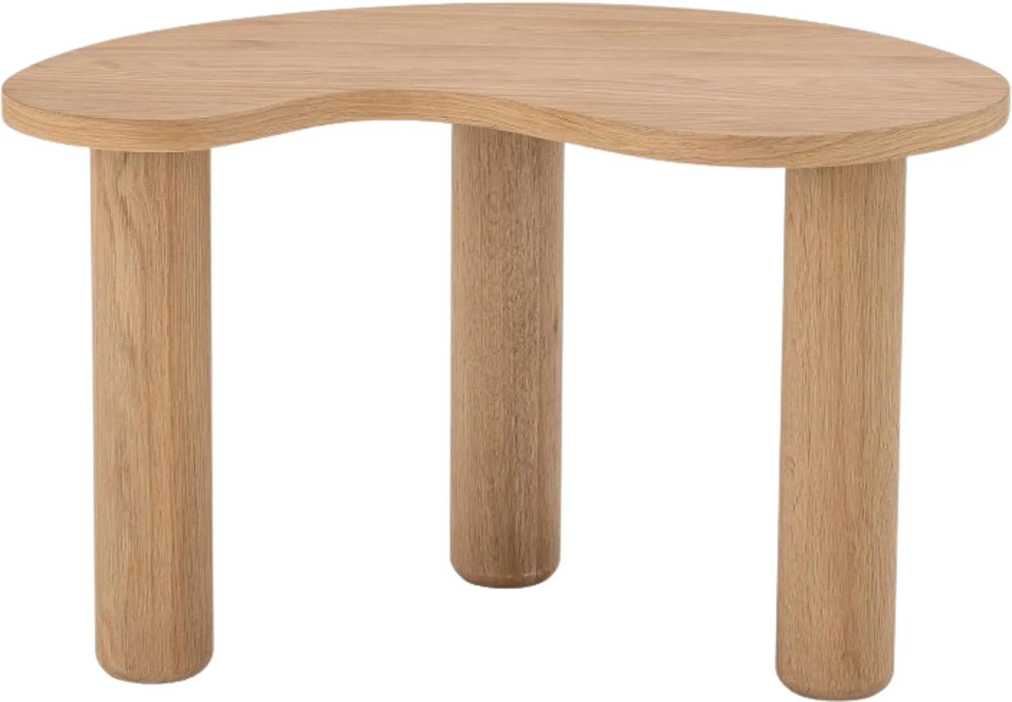 Eleganter Couchtisch aus Gummibaumholz, robust und nachhaltig, ideal für moderne Wohnräume.