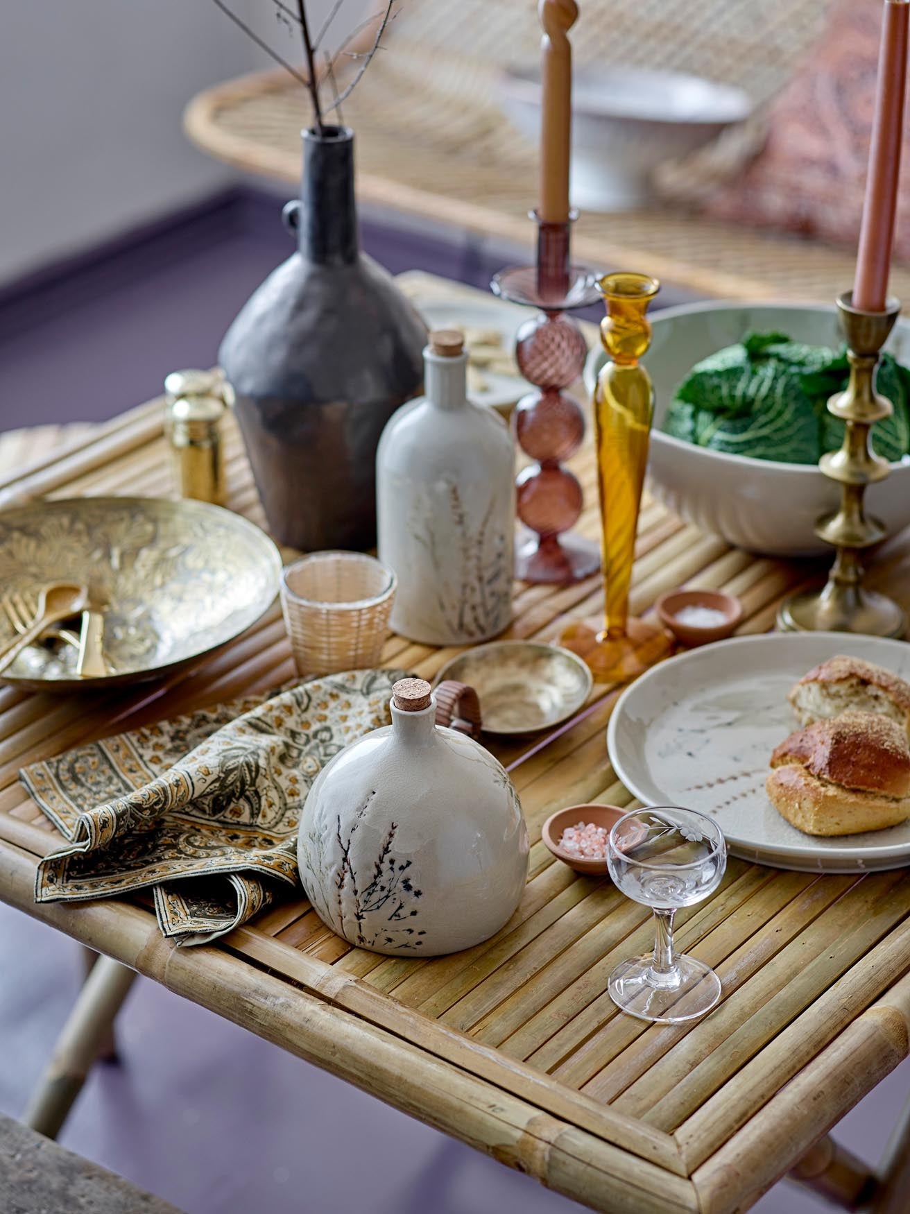 Dara Kerzenständer, Gelb, Glas in Yellow präsentiert im Onlineshop von KAQTU Design AG. Kerzenständer ist von Bloomingville