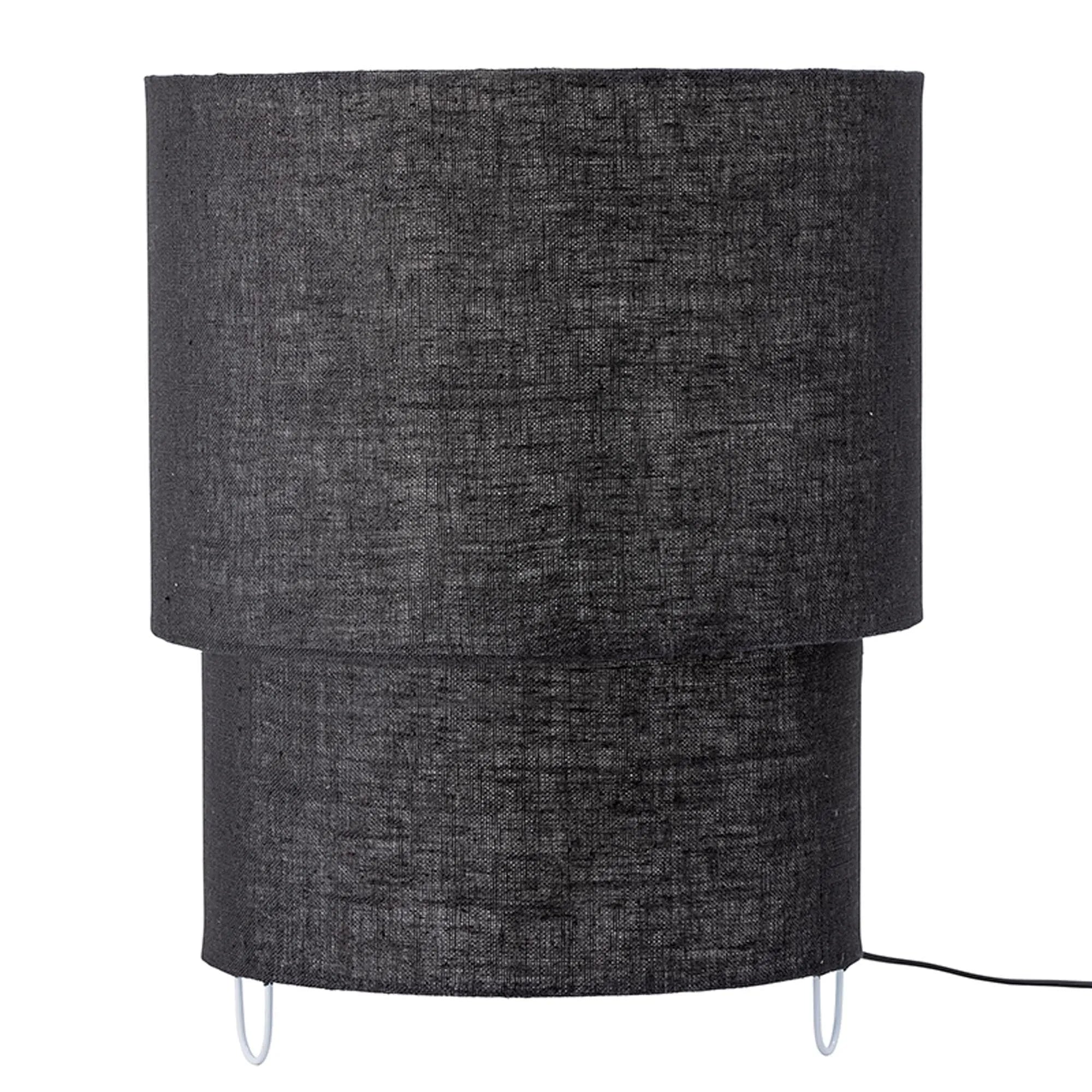 Zalt Tischlampe, Schwarz, Leinen – skandinavisches Design von Bloomingville.