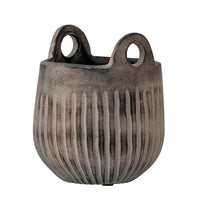 Lagos flowerpot, gray, ceramic