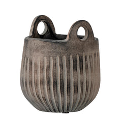 Lagos flowerpot, gray, ceramic