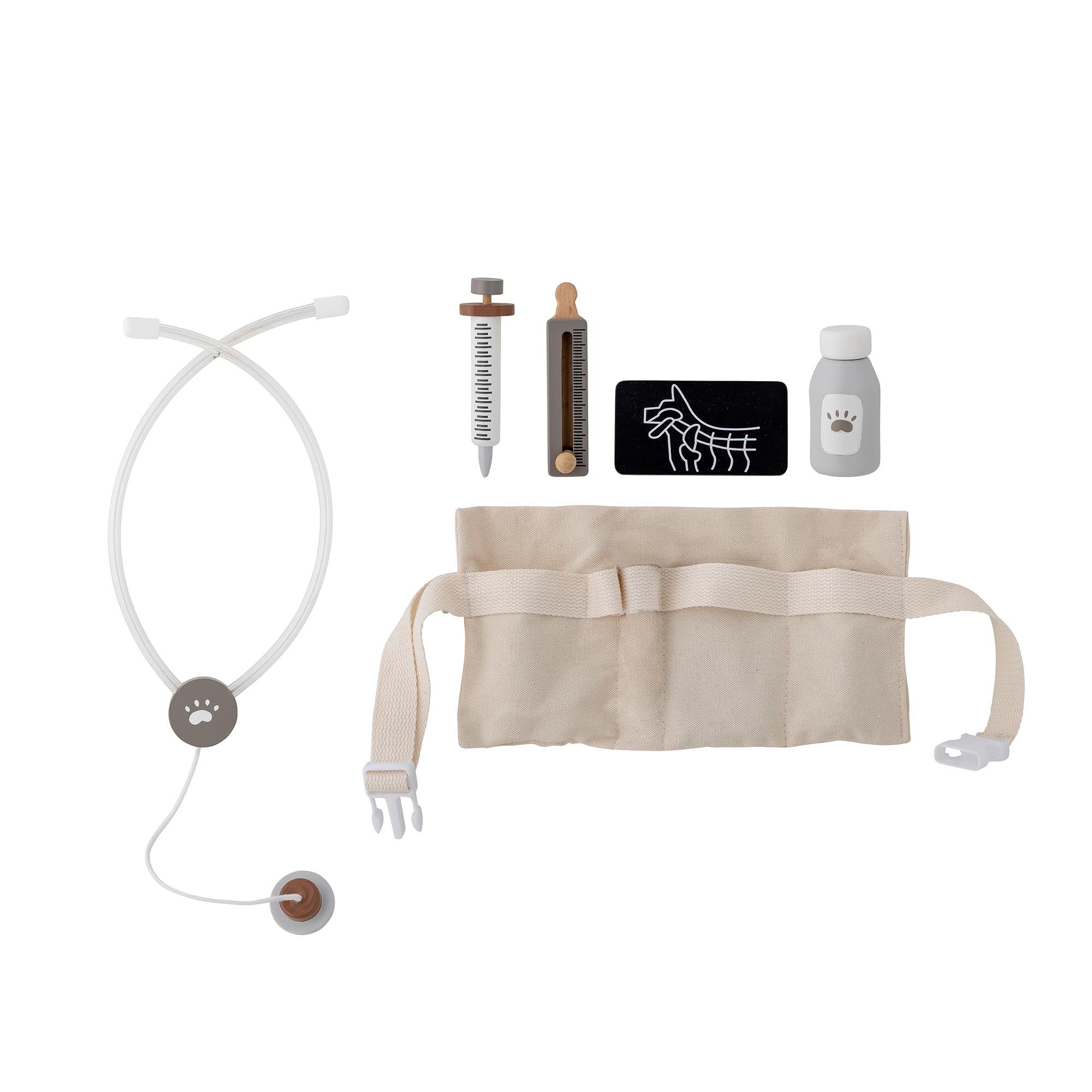 Doran Spielset, Grau, FSC® 100% , Lotus in Grey präsentiert im Onlineshop von KAQTU Design AG. Spiele Kids ist von Bloomingville Mini