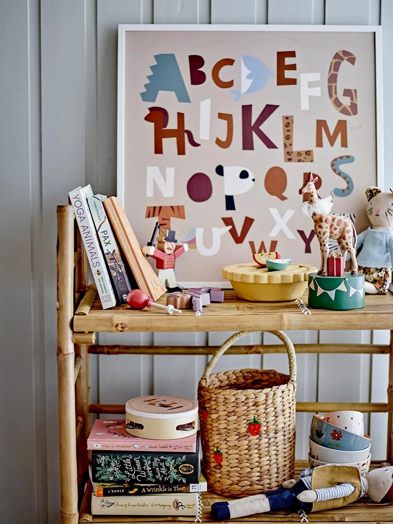 Gabie Spielset: Nachhaltiges gelbes Holz-Kochset für Kinder.