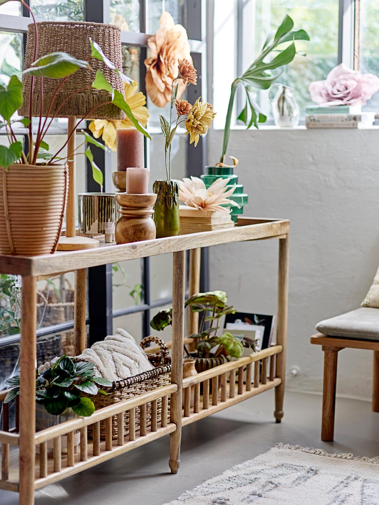 Todi Basket, Nature, Palm leaf 3er Set