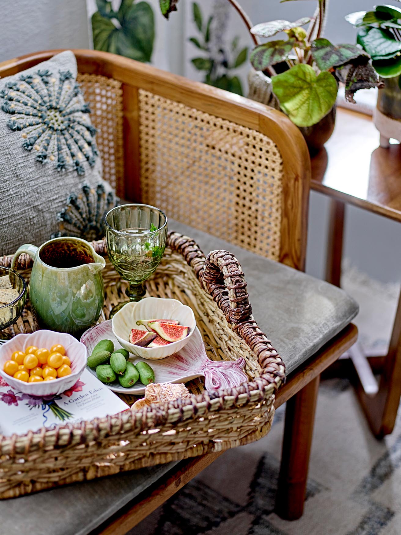 Todi Basket, Nature, Palm leaf 2er Set