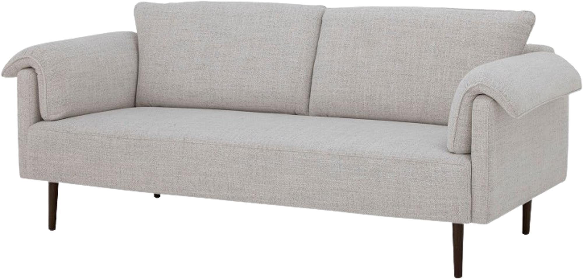 Das Chesham Sofa von Bloomingville in Weiß aus Polyester vereint modernes Design mit Gemütlichkeit für Ihr Wohnzimmer.