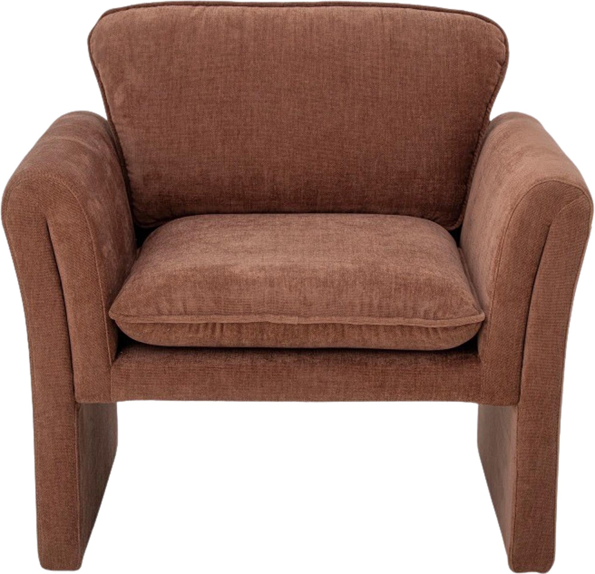 Stilvoller Paseo Loungesessel von Bloomingville: braunes Polyester, skandinavisches Design, ideal für Wohnzimmer oder Leseecke.