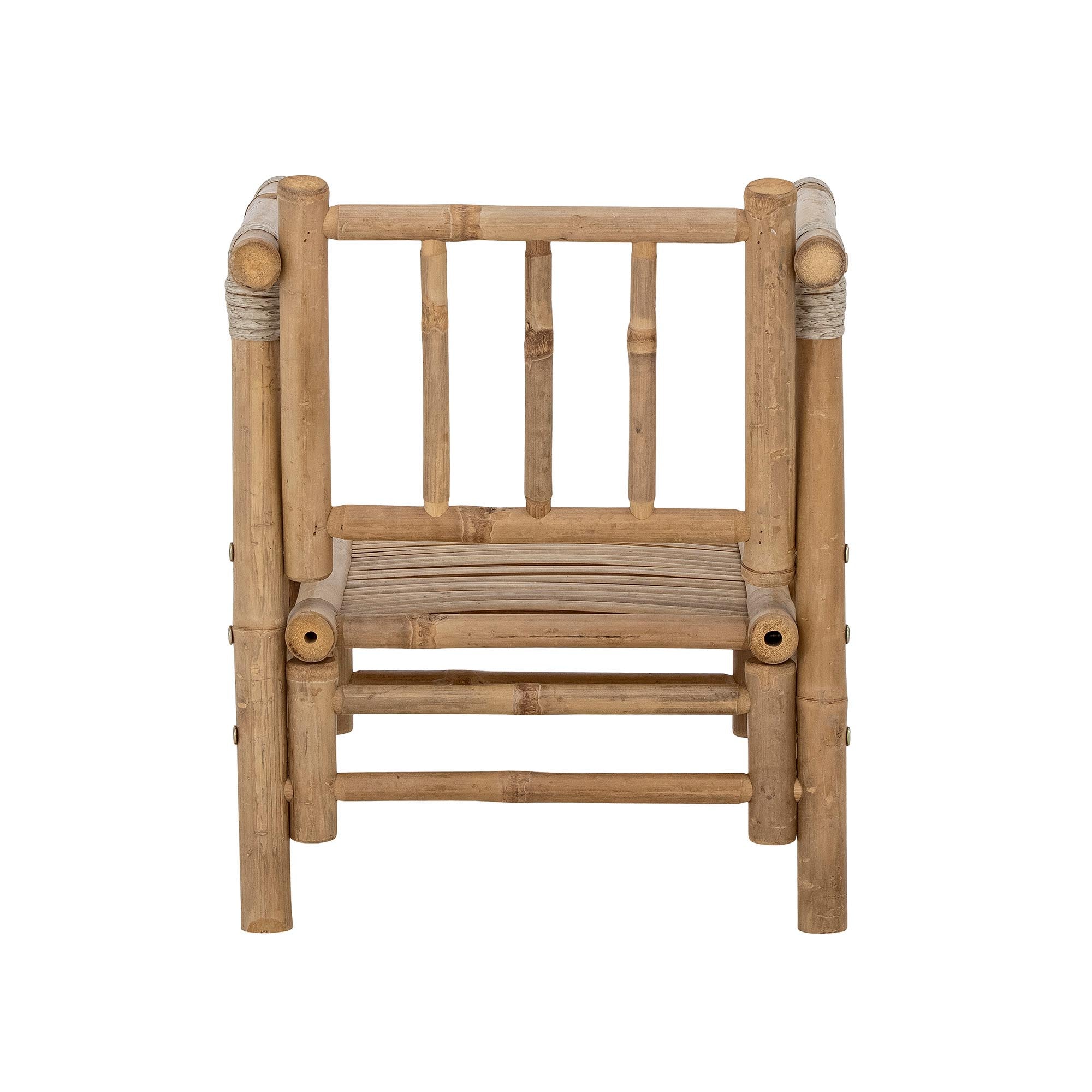Mini Sole Stuhl aus Bambus von Bloomingville MINI: Ein natürlicher, gemütlicher Loungesessel für Kinder zum Entspannen im Wohn- oder Kinderzimmer.
