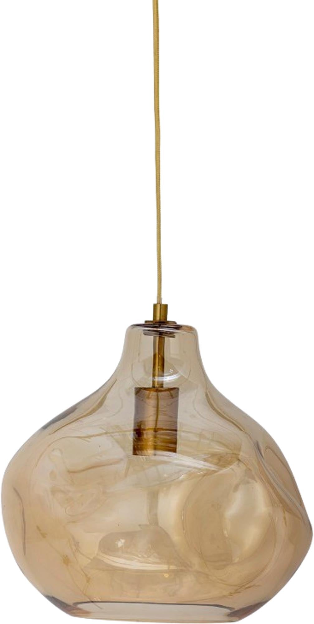 Azizi Hängeleuchte, Braun, Glas