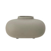 Tezza vase, gray, aluminum