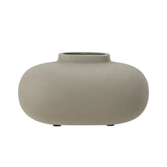 Tezza vase, gray, aluminum