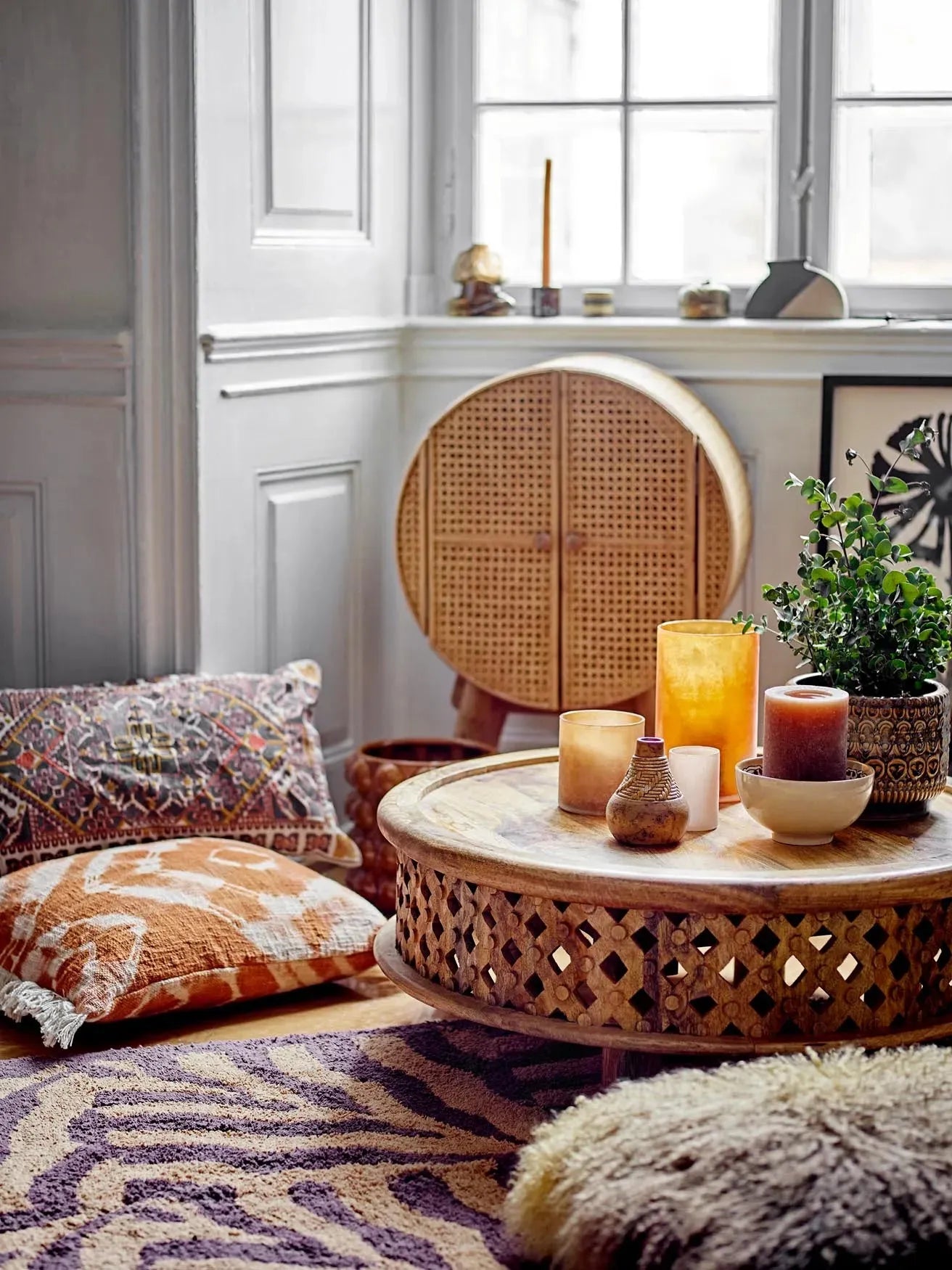 Braunes Emalie Kissen von Bloomingville: Baumwolle, stilvolles Design, gemütlich, vielseitig einsetzbar.