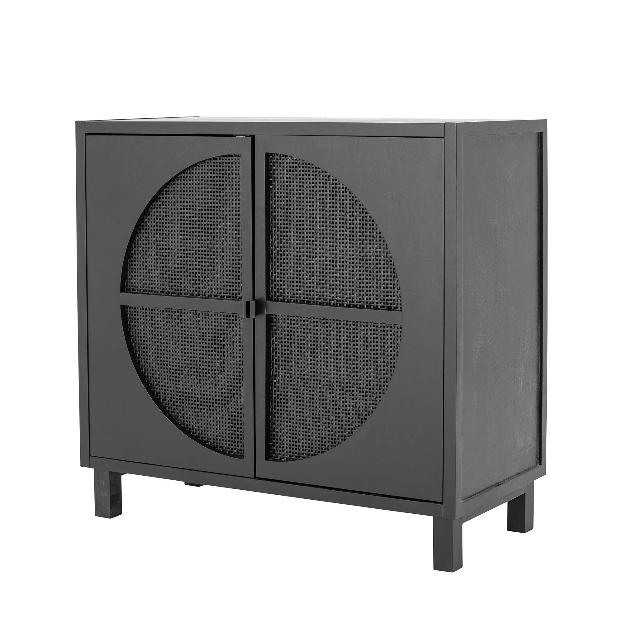 Elegantes Trento Kabinett aus Gmelina-Holz in Schwarz von Bloomingville.