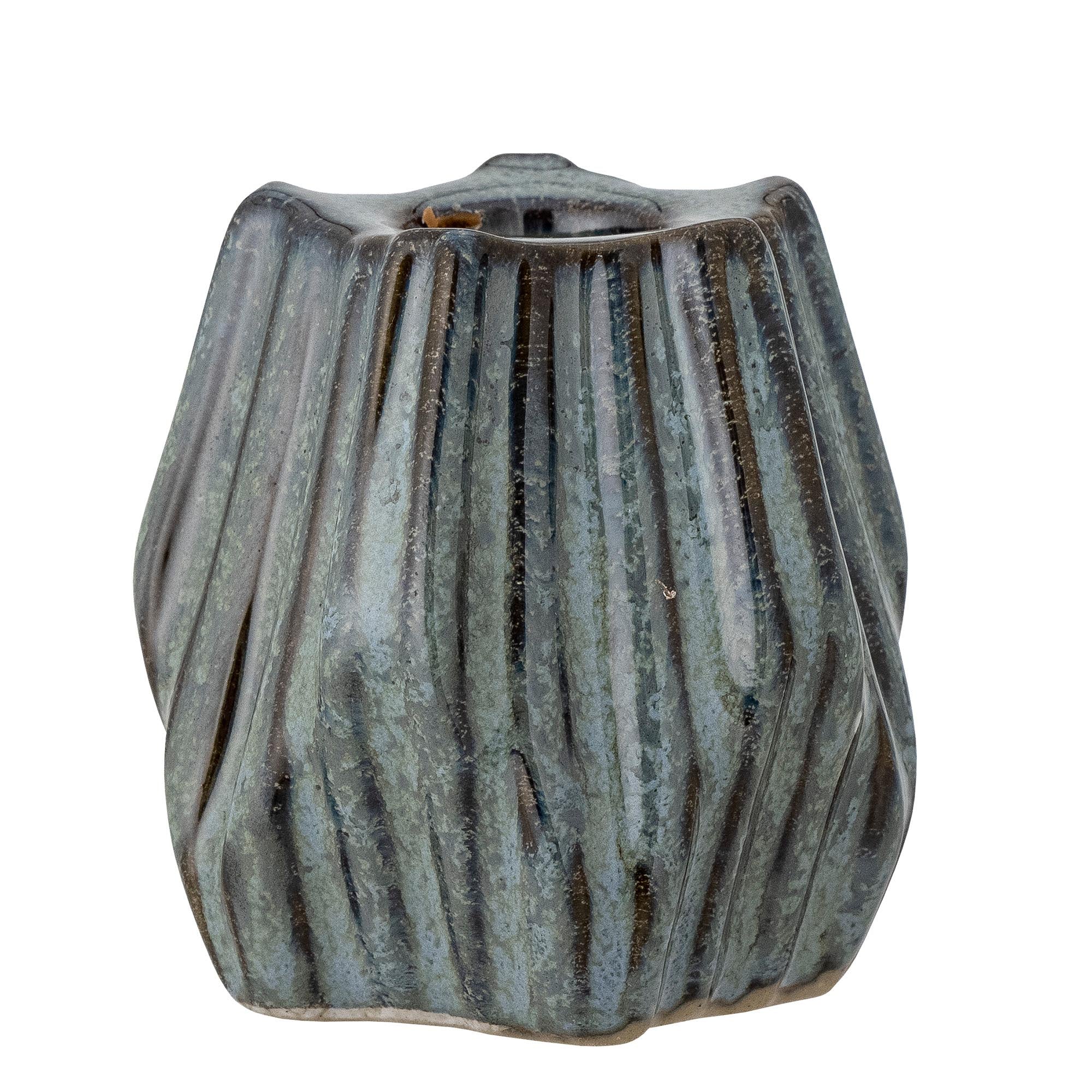 Hadya Kerzenständer, Blau, Steingut in Blue präsentiert im Onlineshop von KAQTU Design AG. Kerzenständer ist von Creative Collection