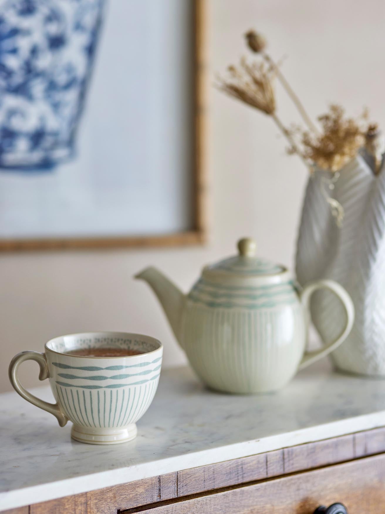 Maple Becher, Blue, Steingut